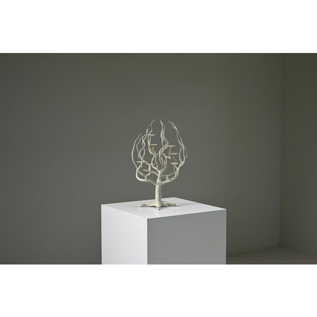 White brutalist tree candle holder “tree of life” 1970s. This striking brutalist candle holder, dating from the 1970s, is...