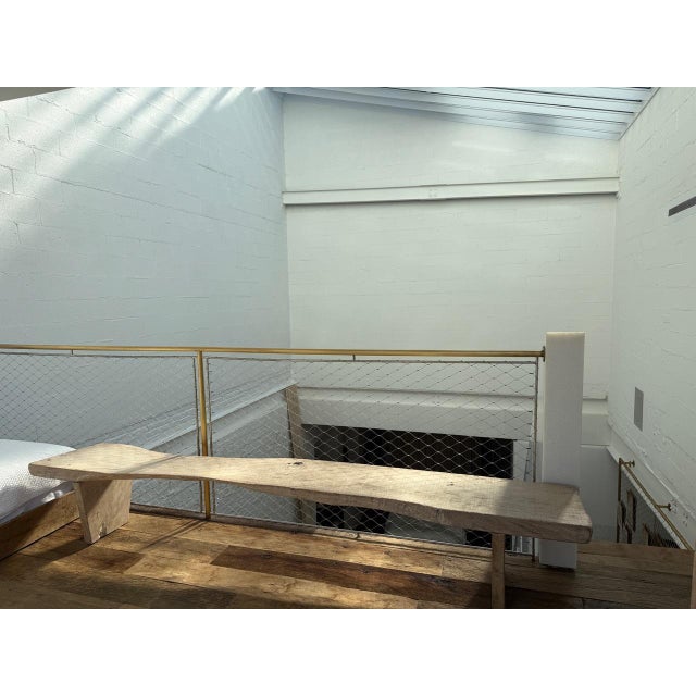 Andrianna Shamaris Impressive Live Edge Teak Wood Long Bench For Sale In New York - Image 6 of 18