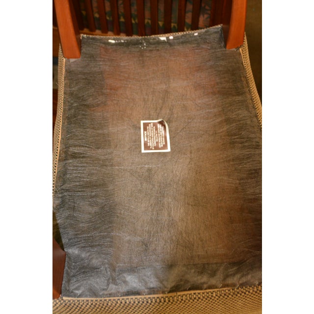 Restoration Hardware Picasso Arm Chair & Ottoman Tan/Black Checkered Upholstery For Sale - Image 14 of 18