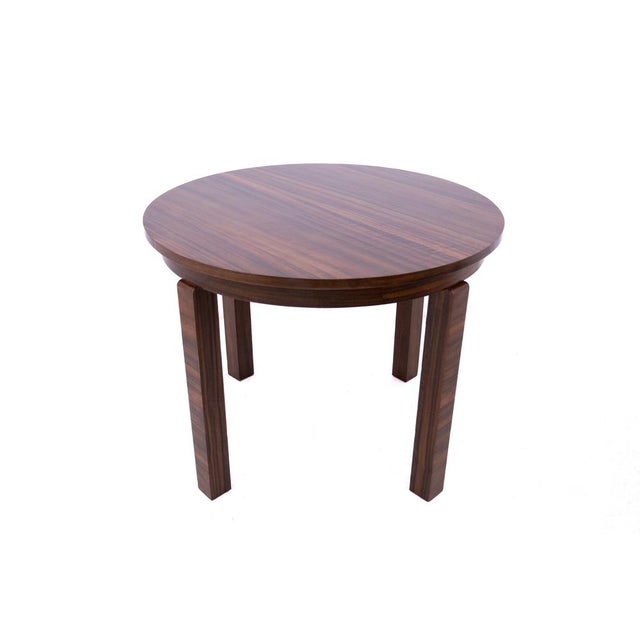 Art Deco side table, Poland, 1940s. Very good condition, after professional renovation. Wood: walnut Dimensions: height 70...