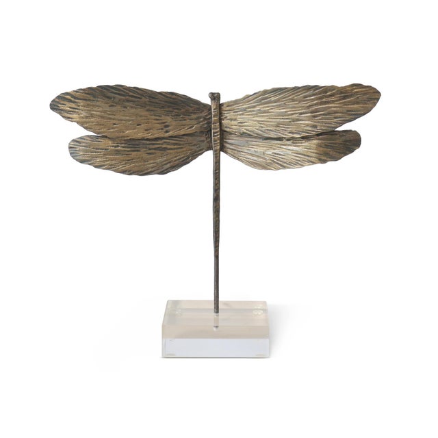 Dragonfly on Acrylic Tabletop Accessory For Sale - Image 4 of 6