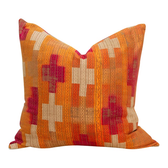 Maharaja Zenith, Large Heirloom Bagh Phulkari Pillow For Sale