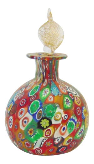 Italian Millefiori Art Glass Perfume Bottle