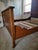 Antique Quarter-Sawn Tiger Oak Full Bed With Carved Floral Crest, c.1905 For Sale - Image 4 of 10