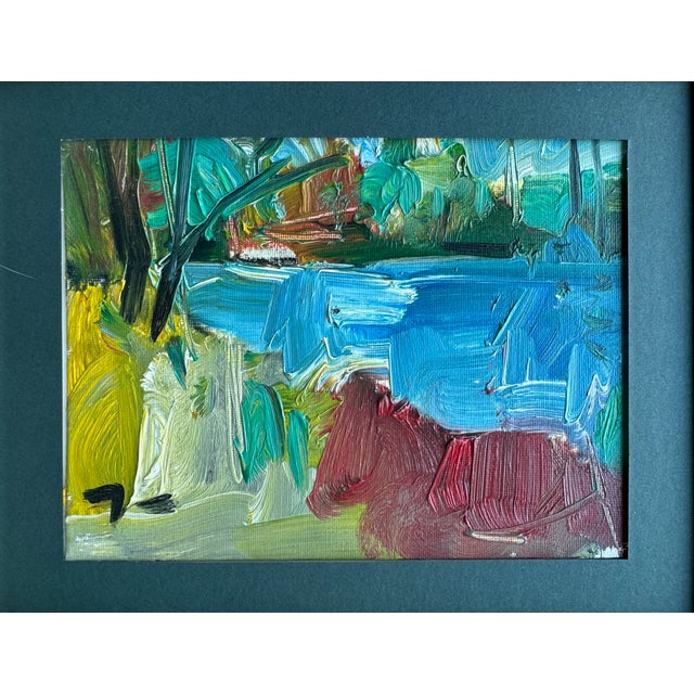 2010s 2018 Oil Abstract Expressionist Jose Trujillo Riverbed, Framed For Sale - Image 5 of 8