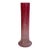 Antique Victoria Moser Bohemian Cranberry Glass Mantel Bud Vase Gold Gilded Floral Late 19th Century For Sale
