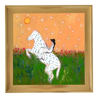 Spotted Horse Contemporary Oil Painting by Alexandra Swistak For Sale