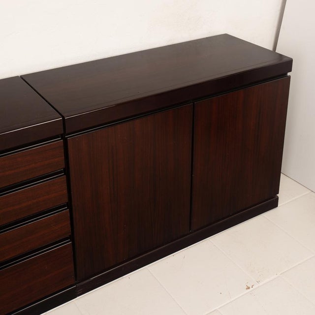 Mid-Century African Rosewood S11 Modular Sideboard by Angelo Mangiarotti, Italy, 1960s For Sale - Image 10 of 18