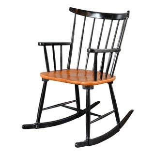 Mid-Century Modern Rocking Chair by Ilmari Tapiovaara, 1950s For Sale