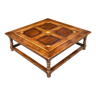 Vintage Boho Inlaid Coffee Table For Sale