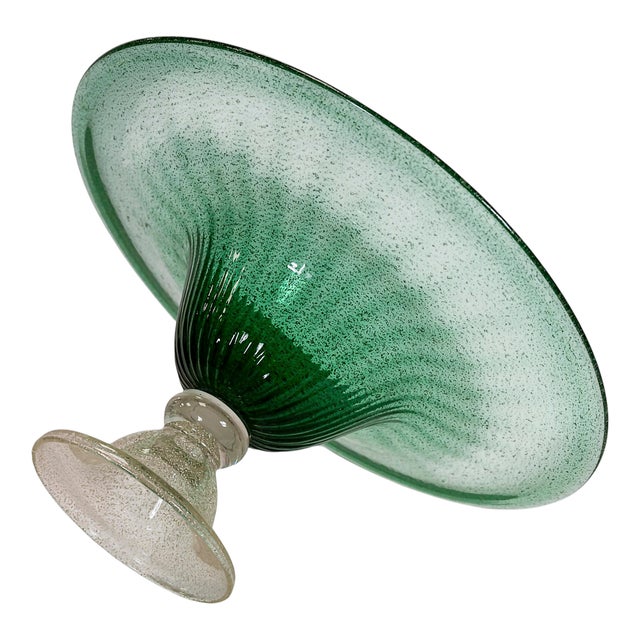 Vintage Italian Murano Glass Vase Centerpiece, 1980 For Sale - Image 5 of 8