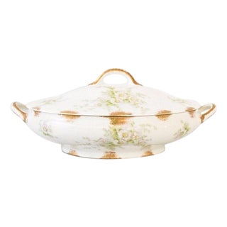 Antique Covered Serving Bowl or Tureen by Haviland Limoges For Sale