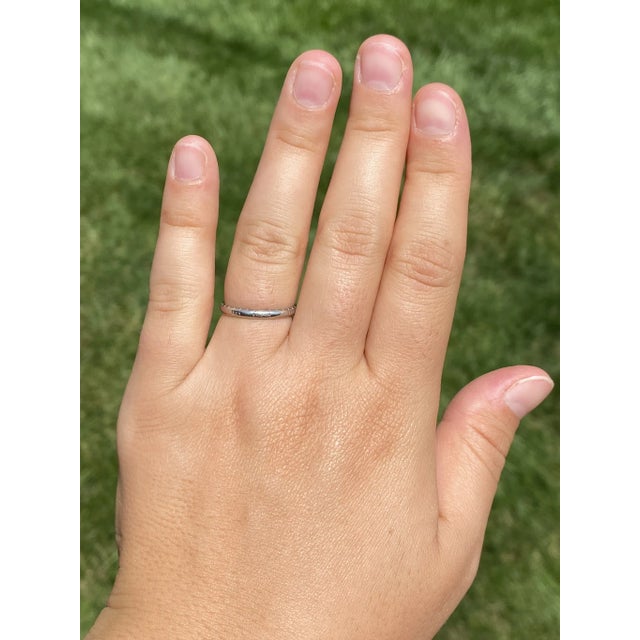 The Central Ave: White Rose Signed Antique Wedding Band Circa 1934 For Sale In Philadelphia - Image 6 of 8