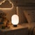 Aloadecor Modern Opal Glass Cordless Rechargeable Table Lamp Unique/Statement Dimmable Led Bedside Lamp For Sale - Image 11 of 12