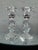 Glass Pair of Simon Designs Faceted Crystal Candlesticks – Geometric Art Deco Style For Sale - Image 7 of 12