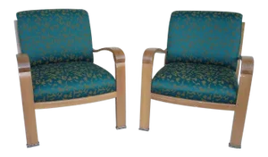 Pair of J. Robert Scott Sally Sirkin Lewis Deco Lounge Chairs