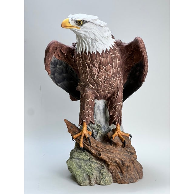 Mid 20th Century Rare Kaiser Porcelain American Bald Eagle Sculpture Limited Edition No. 12/200, W. Germany For Sale - Image 4 of 15