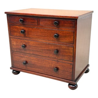 Mid-19th Century Mahogany Miniature Chest of Drawers, 1850 For Sale