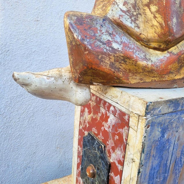 Putto Torch Holder in Lacquered and Gilded Wood, Italy, Late 17th-Early 18th Century For Sale - Image 14 of 18