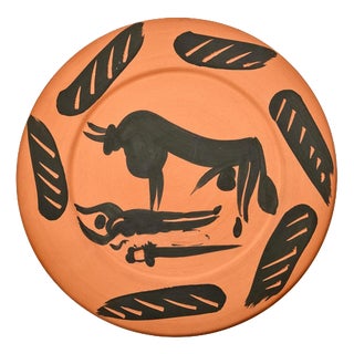 Ceramic Scene de Tauromachie Plate after Pablo Picasso, 1957 For Sale