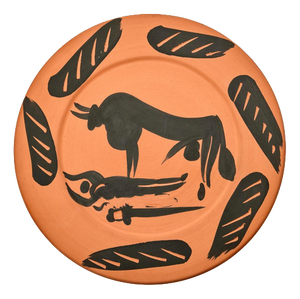 Ceramic Scene de Tauromachie Plate after Pablo Picasso, 1957