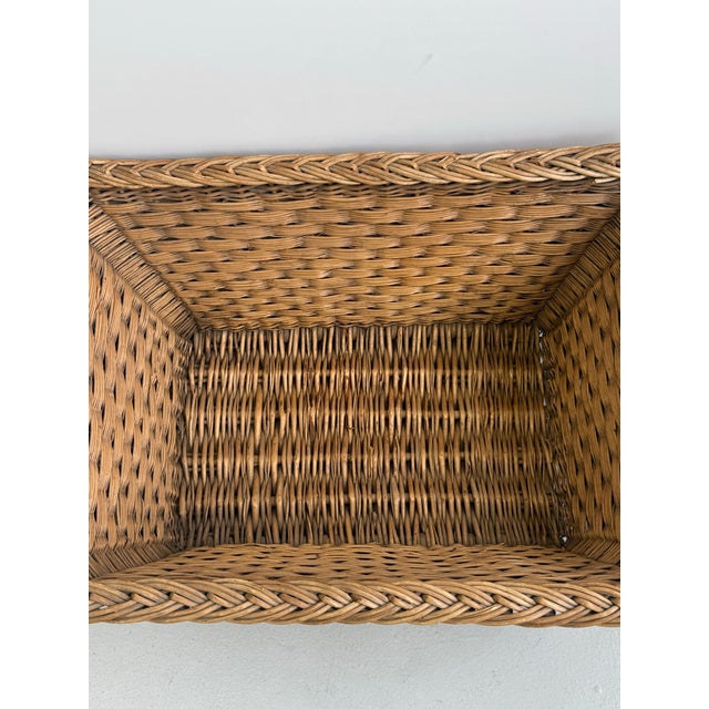 Early 20th Century Large French Wicker Market Basket For Sale - Image 5 of 7
