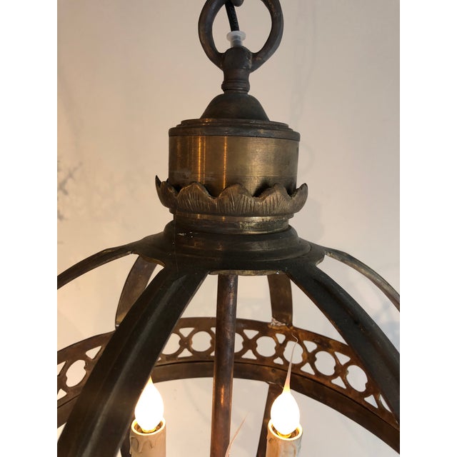 1980s Bronze Orb Chandelier Chairish