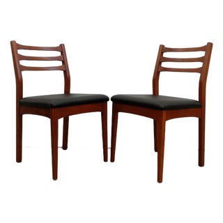 Pair Vintage Mid Century Modern Dining Chairs For Sale