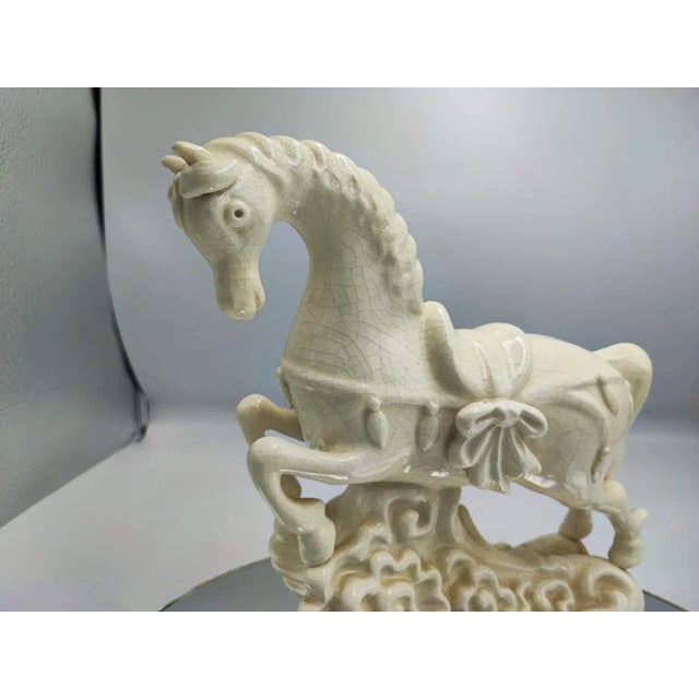 White Porcelain Horse Figurine, 1920s For Sale - Image 8 of 11