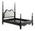 New Louis XV Style Black Ebonized Mahogany Queen Bed For Sale