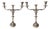 Pair of Silver Candelabras With Floral Detailing, France, Mid-20th Century. For Sale