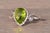 The 92nd Avenue: Peridot and Natural Diamond Ring in White Gold For Sale - Image 4 of 10