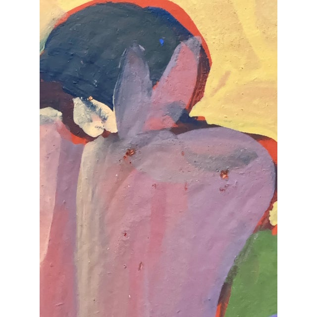 Impressionist Expressionist Figure Painting on Masonite Panel by Hartman For Sale - Image 3 of 5