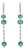 Natural 2.41cts Emerald & 0.35cts Diamond Earring in 14k White Gold For Sale