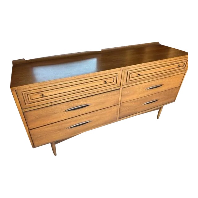 1960s Broyhill Sculptra Brooklyn Premiere Dresser W/Mirror (Not Shown) For Sale