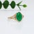 2020s 3ct Statement Emerald Ring w Natural Diamond Accents in 14K Gold | OV 11x8mm For Sale - Image 5 of 6