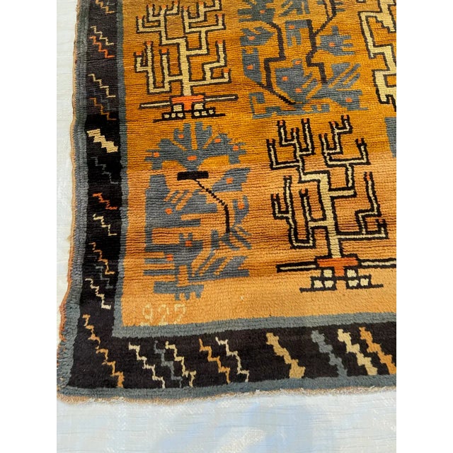 Textile Antique Turkish Art Deco Rug 9'0'' X 5'6'' For Sale - Image 7 of 9