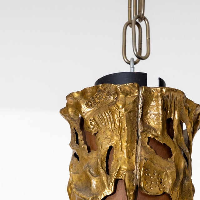 1980s Vintage Italian Ceiling Lamp by Angelo Brotto, 1980s For Sale - Image 5 of 8