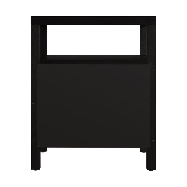 Nora 21 in. W Rectangular Wood 2 Drawer Nightstand with Open Shelf, Antique Coffee For Sale In Chicago - Image 6 of 8