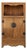 Vintage Light Brown Open Display Alcove Storage Cabinet For Sale