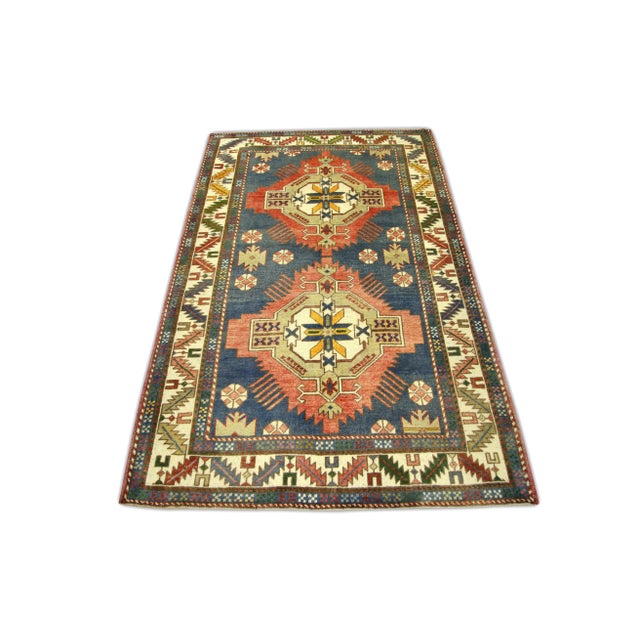1960s Vintage Turkish Rug 4' x 6'5" For Sale - Image 5 of 6
