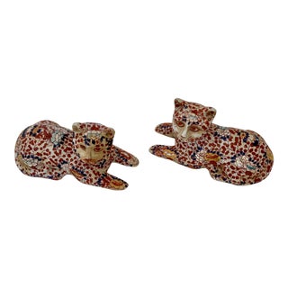 Late 19th Century Chinese Imari Kittens - a Pair For Sale