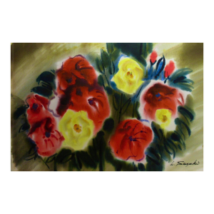 Lewis Suzuki Still Life With Flowers Circa 1960 Painting