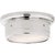 Traditional Visual Comfort Signature Siena Small Flush Mount in Polished Nickel with White Glass For Sale - Image 3 of 4
