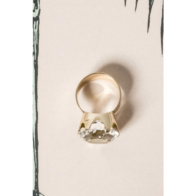 Gold & Rock Crystal Ring from Turun Hopea For Sale - Image 4 of 7