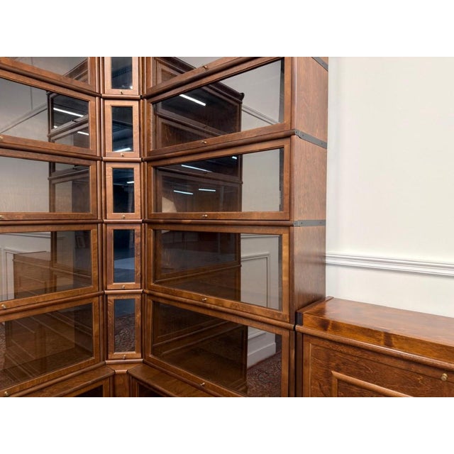 English Corner Bookcase in Burl Wood For Sale - Image 9 of 18