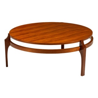 Round Tripod Teak Coffee Table, Italy, 1960s For Sale