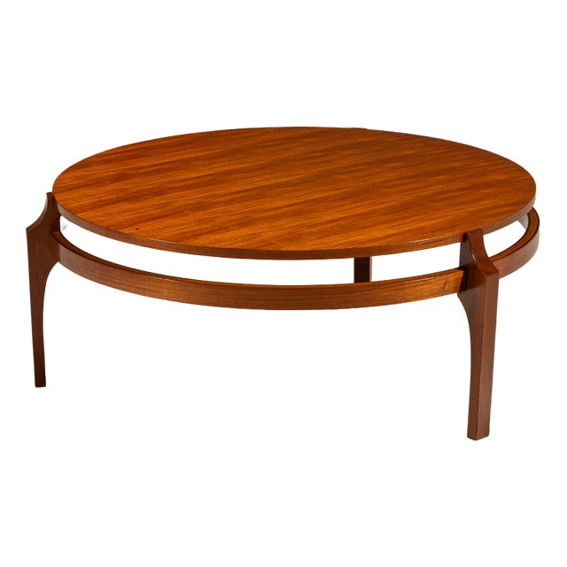 Round Tripod Teak Coffee Table, Italy, 1960s For Sale