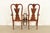 Thomasville Queen Anne Carved Solid Mahogany Armchairs, Pair For Sale - Image 12 of 16