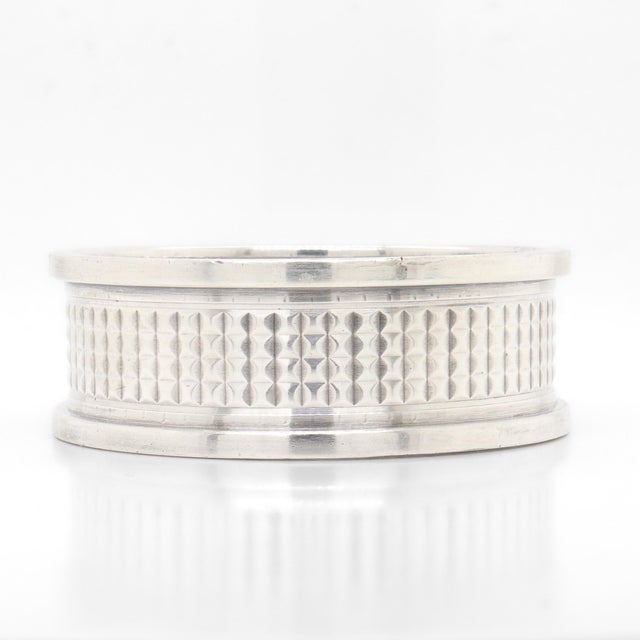 Silver Antique Hermès Art Deco Period Sterling Silver Napkin Ring & Box For Sale - Image 8 of 18